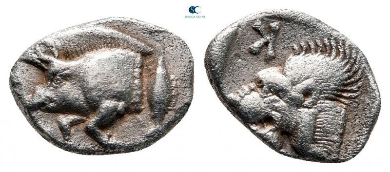 Mysia. Kyzikos circa 525-475 BC. 
Obol AR

10 mm, 0,74 g



very fine
