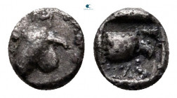 Ionia. Magnesia ad Maeander circa 500-464 BC. Tetartemorion AR