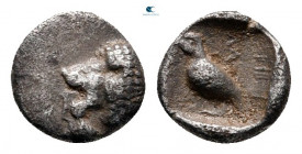 Ionia. Miletos circa 550-450 BC. Tetartemorion AR