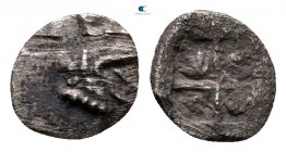 Ionia. Teos circa 500-450 BC. Tetartemorion AR