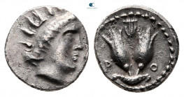 Caria. Rhodos circa 275-250 BC. Diobol AR