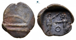 Phoenicia. Sidon. Time of Baalshallim II 401-366 BC. 1/16 Shekel AR
