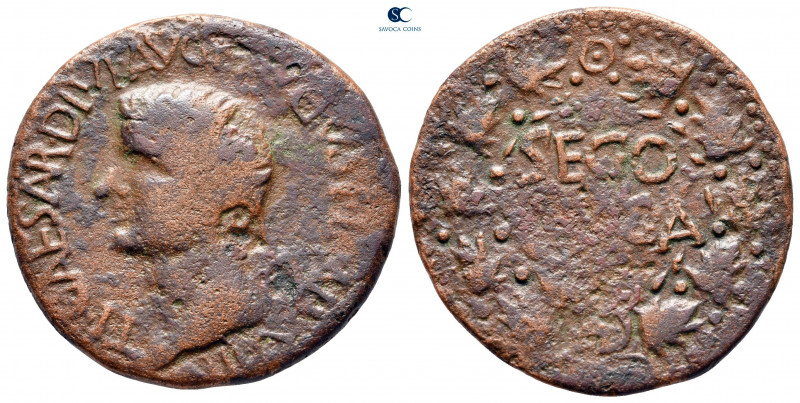 Hispania. Segobriga. Tiberius AD 14-37. 
As Æ

31 mm, 9,53 g



nearly ve...