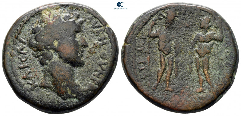 Ionia. Teos. Marcus Aurelius, as Caesar AD 139-161. 
Bronze Æ

29 mm, 13,92 g...