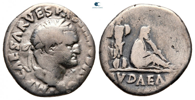 Vespasian AD 69-79. "Judaea Capta" commemorative. Rome
Denarius AR

17 mm, 3,...