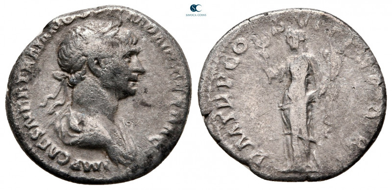 Trajan AD 98-117. Rome
Denarius AR

18 mm, 2,83 g



nearly very fine