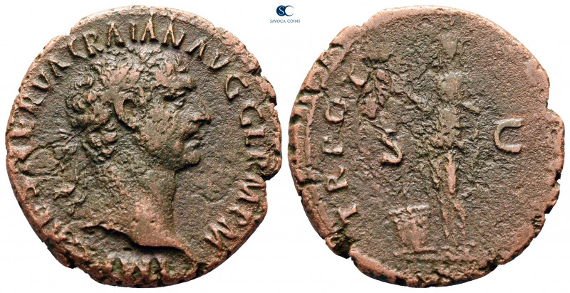 Trajan AD 98-117. Rome
As Æ

26 mm, 8,86 g



fine