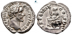 Antoninus Pius AD 138-161. Rome. Fourreé Denarius Æ