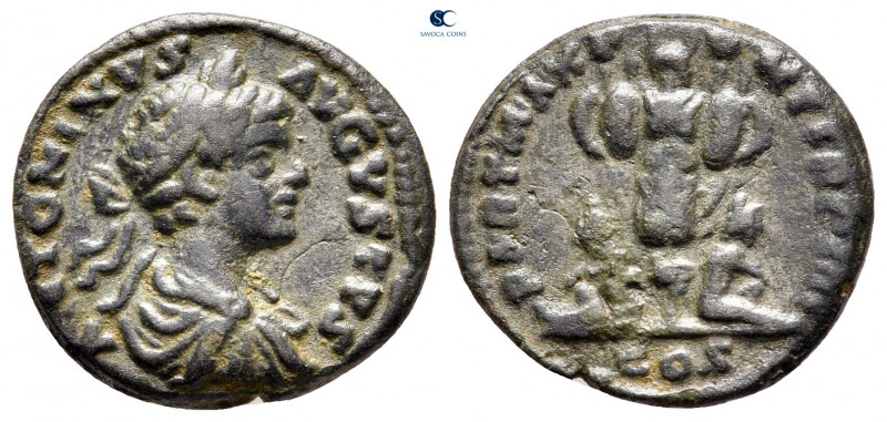 Caracalla AD 198-217. Laodicea ad Mare
Limes Falsum of a Denarius 

17 mm, 2,...