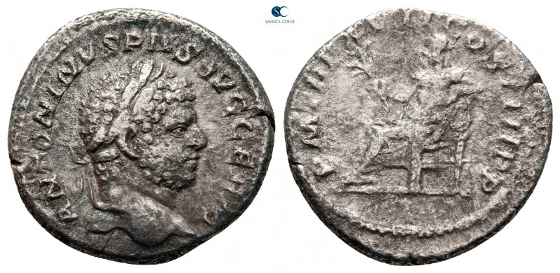 Caracalla AD 198-217. Rome
Denarius AR

17 mm, 3,11 g



nearly very fine