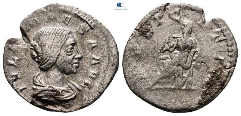 Julia Maesa. Augusta AD 218-224. Rome
Denarius AR

18 mm, 2,14 g



fine