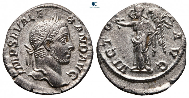 Severus Alexander AD 222-235. Rome
Denarius AR

18 mm, 2,47 g



very fin...