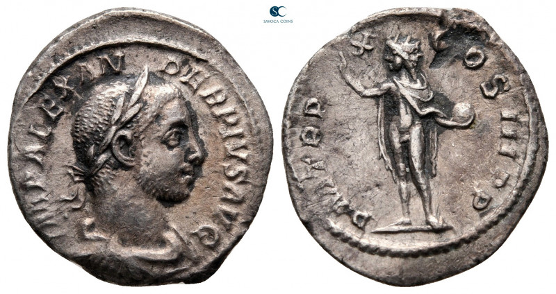 Severus Alexander AD 222-235. Rome
Denarius AR

20 mm, 2,43 g



nearly v...
