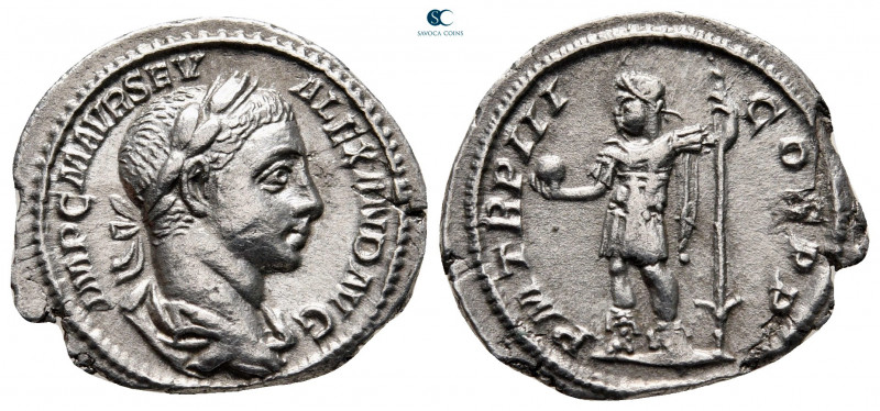 Severus Alexander AD 222-235. Rome
Denarius AR

19 mm, 2,48 g



very fin...