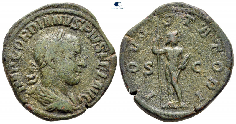 Gordian III AD 238-244. Rome
Sestertius Æ

32 mm, 20,49 g



very fine