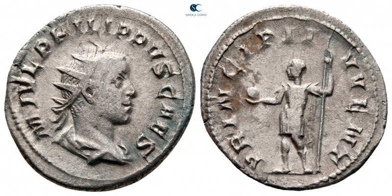 Philip II, as Caesar AD 244-246. Rome
Antoninianus AR

21 mm, 3,85 g



v...