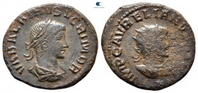 Aurelian and Vabalathus AD 270-275. Antioch. Antoninianus Æ