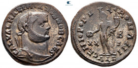 Galerius Maximianus, as Caesar AD 293-305. Alexandria. Follis Æ