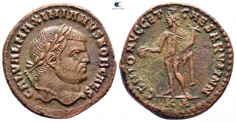 Galerius Maximianus, as Caesar AD 293-305. Cyzicus
Follis Æ

27 mm, 8,99 g
...