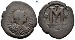 Justin I AD 518-527. Nikomedia. Follis or 40 Nummi Æ