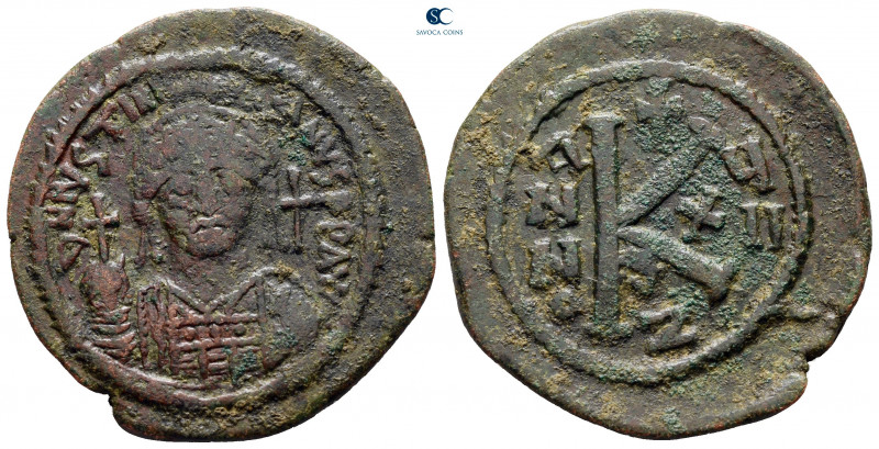 Justinian I AD 527-565. Cyzicus
Half Follis or 20 Nummi Æ

30 mm, 9,79 g

...