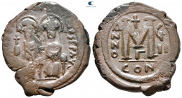 Justin II and Sophia AD 565-578. Constantinople. Follis or 40 Nummi Æ