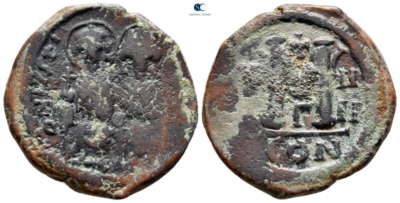 Justin II and Sophia AD 565-578. Constantinople
Follis or 40 Nummi Æ

28 mm, ...