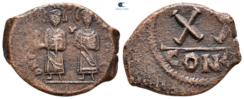 Justin II and Sophia AD 565-578. Constantinople
Half Follis or 20 Nummi Æ

23...