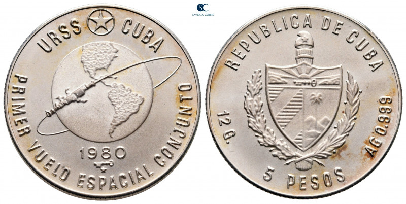Cuba. AD 1980.
5 Pesos AR

28 mm, 12,00 g



extremely fine