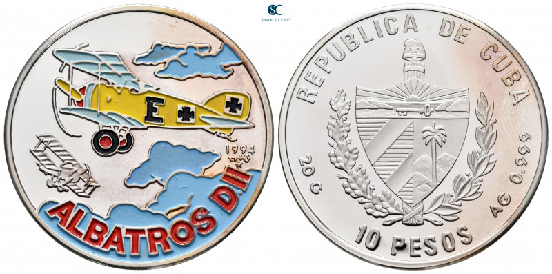 Cuba. AD 1994.
10 Pesos AR

36 mm, 20,02 g



extremely fine