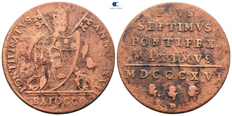 Italy. Papal State, Vatikan. Pius VII AD 1800-1823.
Baiocco

33 mm, 11,16 g
...