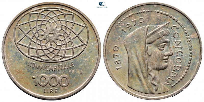 Italy. AD 1970.
1000 Lire

31 mm, 14,57 g



very fine