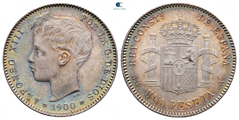 Spain. Alfonso XIII AD 1886-1931.
1 Peseta

23 mm, 5,02 g



very fine