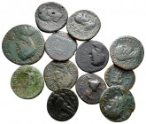 Lot of ca. 12 roman provincial bronze coins / SOLD AS SEEN, NO RETURN!fine