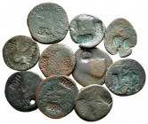 Lot of ca. 10 roman countermarked asses / SOLD AS SEEN, NO RETURN!fine