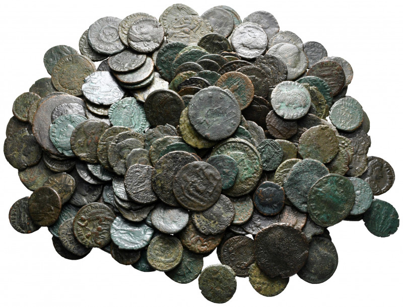 Lot of ca. 200 late roman bronze coins / SOLD AS SEEN, NO RETURN!

fine