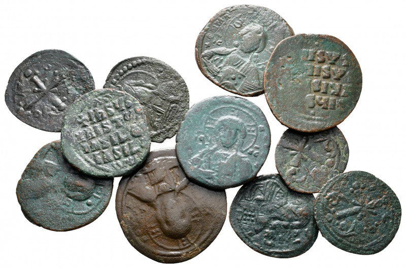 Lot of ca. 11 byzantine bronze coins / SOLD AS SEEN, NO RETURN!

nearly very f...