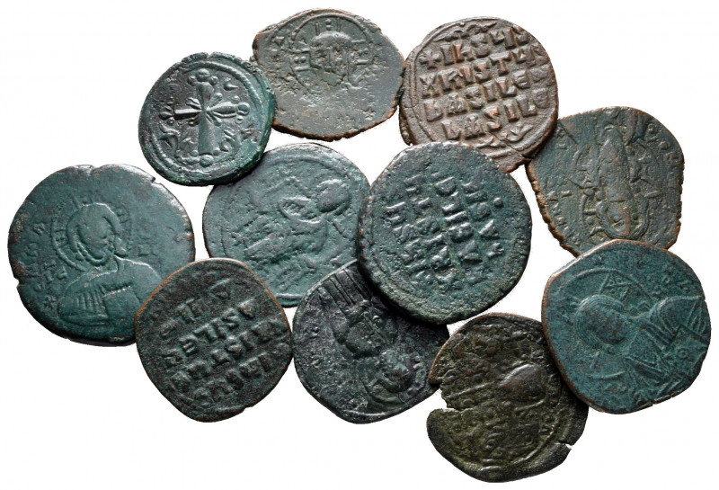 Lot of ca. 11 byzantine bronze coins / SOLD AS SEEN, NO RETURN!

nearly very f...