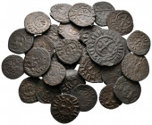 Lot of ca. 30 medieval bronze coins / SOLD AS SEEN, NO RETURN!very fine
