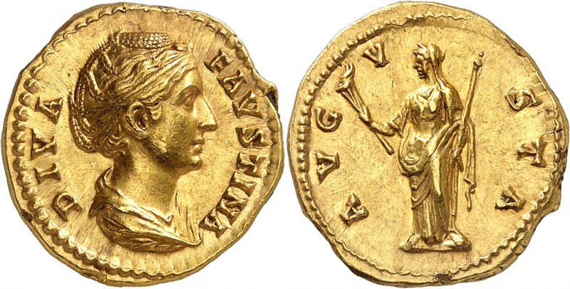 Faustine I, épouse d'Antonin le Pieux. Aureus après 141 , Rome. DIVA - FAVSTINA ...