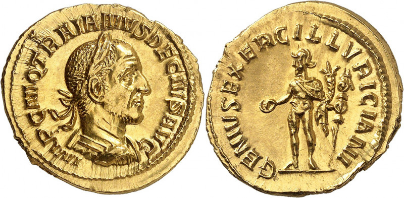 Trajan Dèce 249-251. Aureus 249-251, Rome. IMP C M Q TRAIANVS DECIVS AVG Buste l...