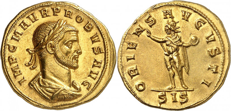 Probus 276-282. Aureus 276-282, Rome. IMP C M AVR PROBVS AVG Buste lauré, drapé ...