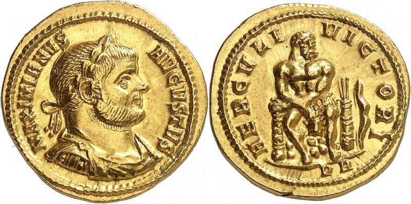 Maximien Hercule 286-310. Aureus 293-294, Rome. MAXIMIANVS - AVGVSTVS Buste laur...