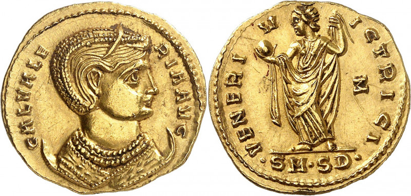 Galeria Valeria, épouse de Galère. Aureus 307-308, Serdica. GAL VALE-RIA AVG Bus...