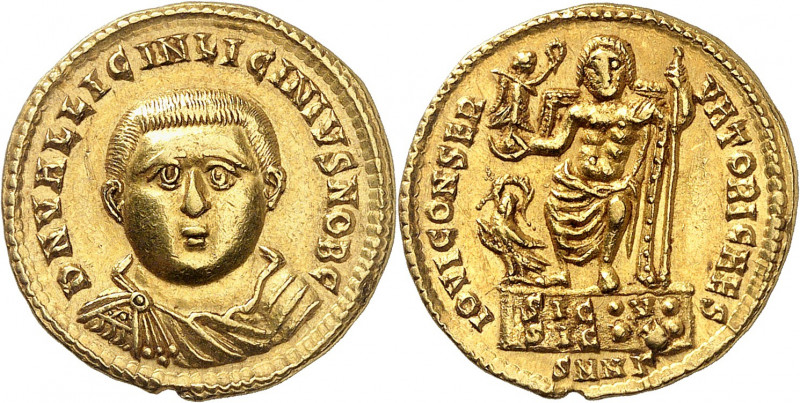 Licinius II César 317-324. Aureus 321-322, Nicomédie. D N VAL LICIN LICINIVS NOB...