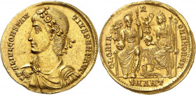Constance II 337-361. Médaillon de 2 aurei 347-350, Antioche. FL IVL CONSTAN-TIVS PERP AVG Buste drapé et cuirassé de Constance II à gauche portant un...