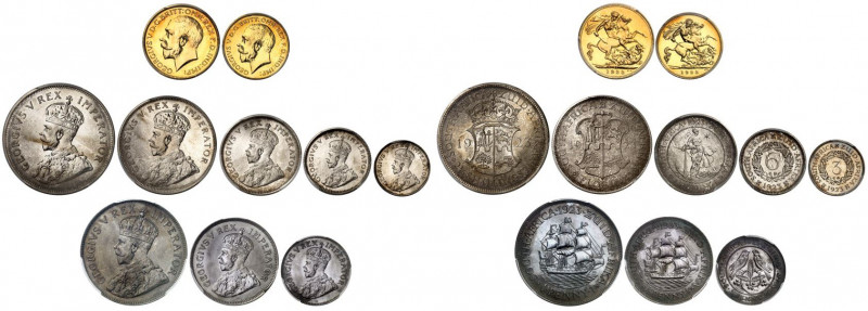 Union d'Afrique du sud, 1910-1961. Série de 10 monnaies 1923, Pretoria. FRAPPES ...