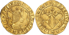 Royaume d'Espagne. Ferdinand II, 1504-1516. Double Ducat non daté, Valence. Buste couronné à droite / Armoiries couronnées en forme de losange. 7,01g....