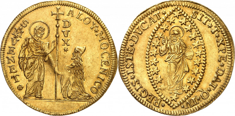 Venise. Alvise IV Mocenigo, 1763-1778. 10 Sequins non daté, Venise. Le doge agen...