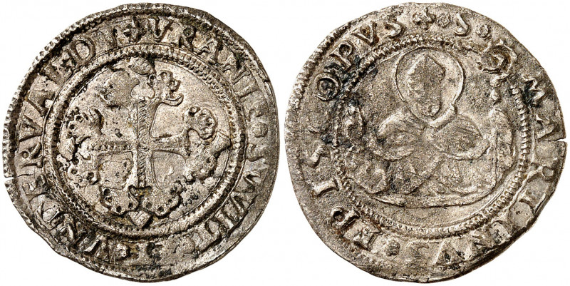 Uri, Schwyz et Unterwald. Groschen non daté (1503-1548), Bellinzone. Croix feuil...
